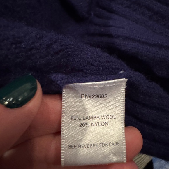 Pendleton Button-up Shaw Collar Cardigan Royal Blue - Picture 7 of 8